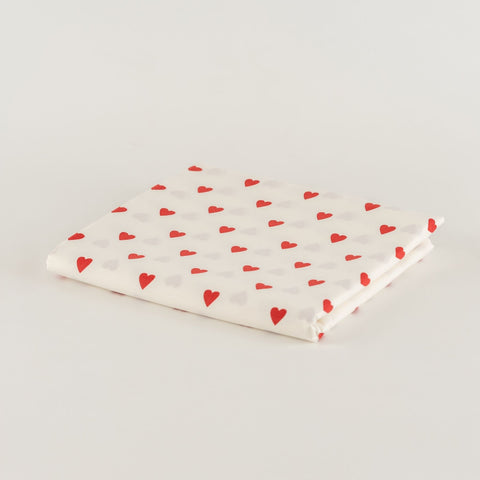 Mix &amp; Match | Hearts | 100% Cotton Single Flat Sheet 