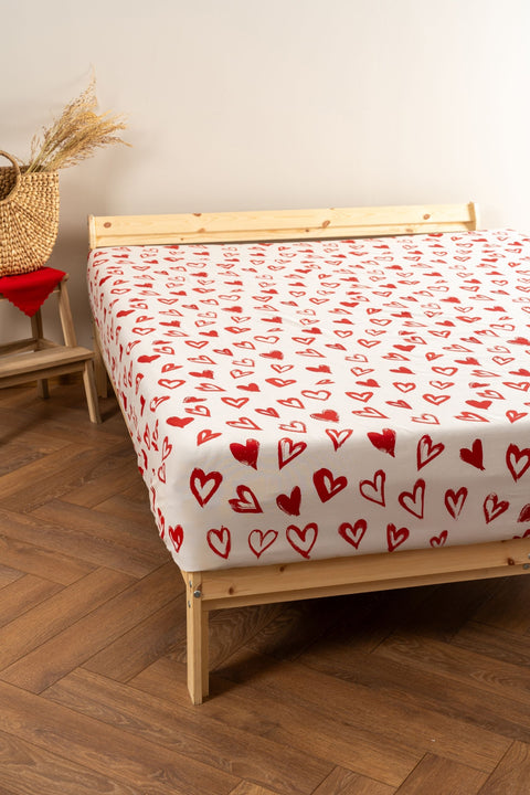 Mix &amp; Match | Lover | 100% Cotton Double Flat Sheet 