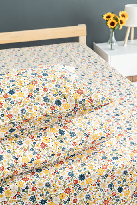 Liberty | 100% Cotton Single 100 x 200 Fitted Bed Sheet Set
