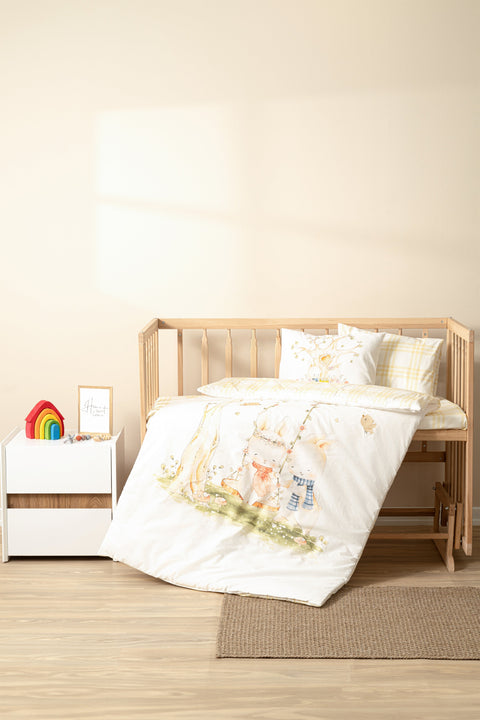 Swing Dreams | 100% Cotton Complete Duvet Set for Babies