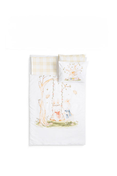 Swing Dreams | 100% Cotton Complete Duvet Set for Babies