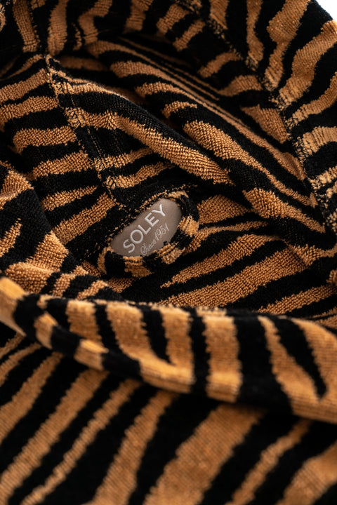 Tiger | 100% Cotton Velvet Women / Men (Unisex) Bathrobe