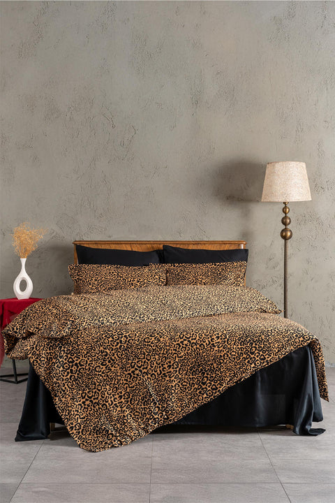 Panthera | 100% Cotton King Size Satin Duvet Cover Set